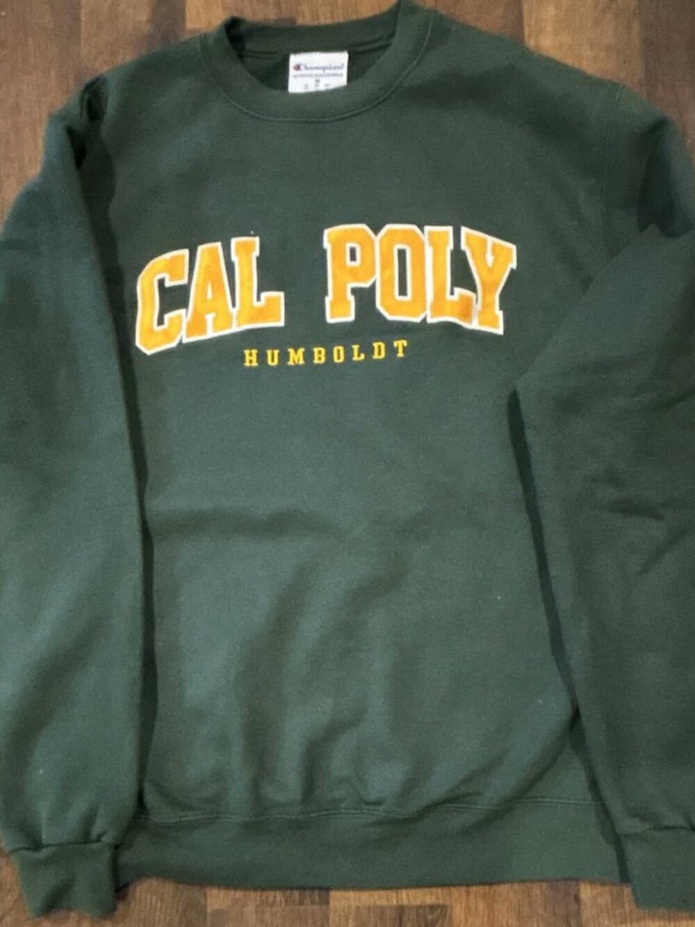 Champion Cal Poly Humboldt Green Crewneck Pullover Men's M